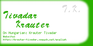 tivadar krauter business card